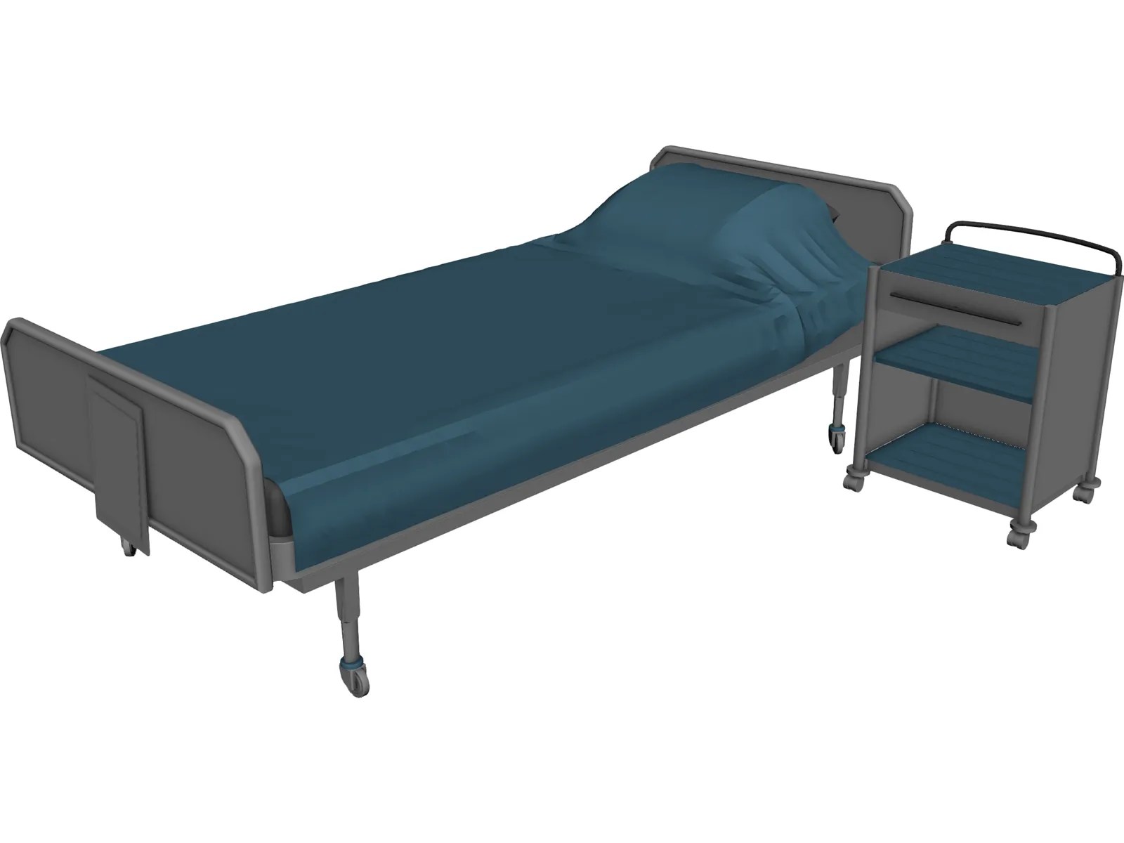 Hospital Bed 3D Model 3D CAD Browser