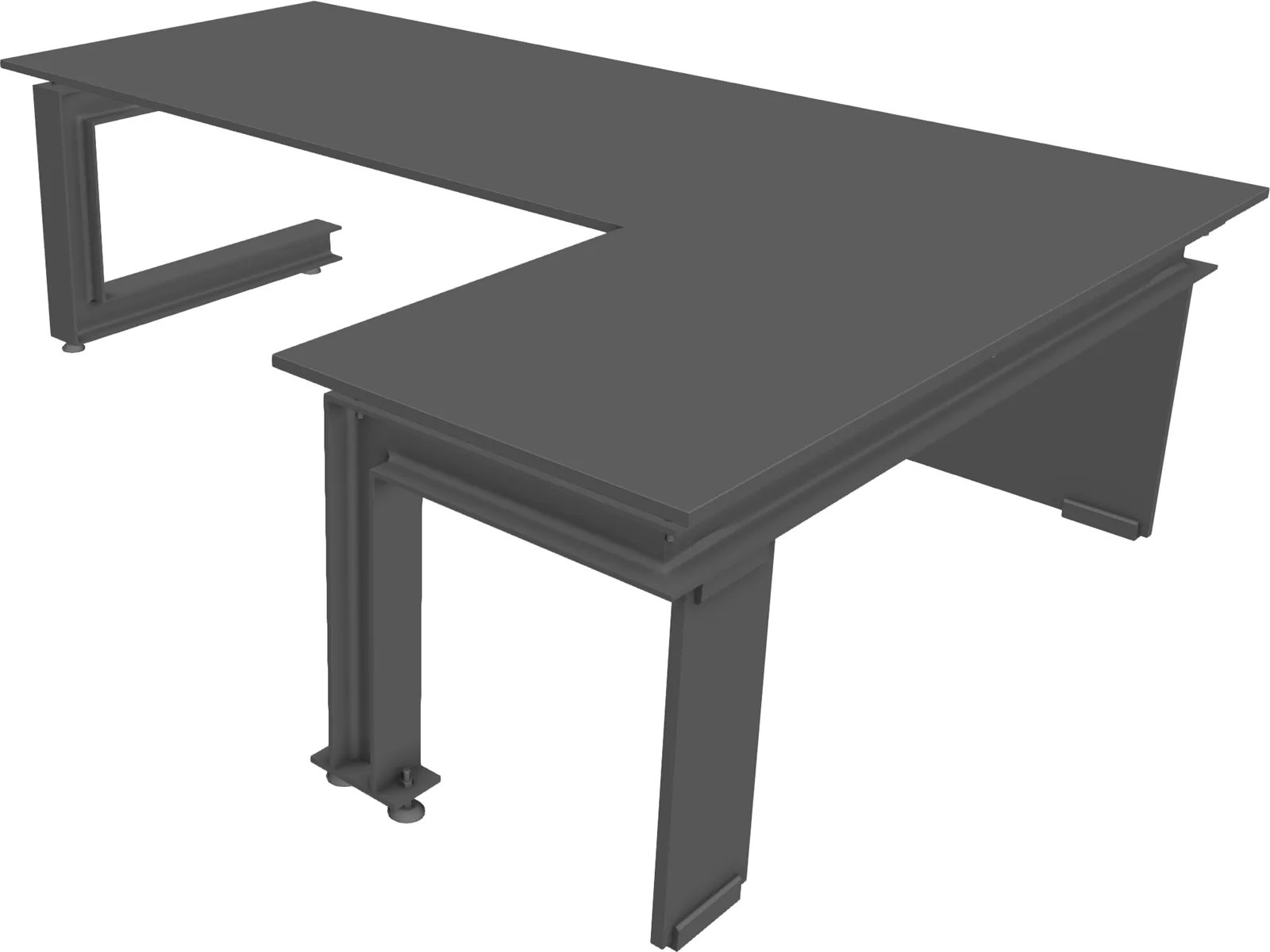 Modern Office Desk 3D Model 3D CAD Browser