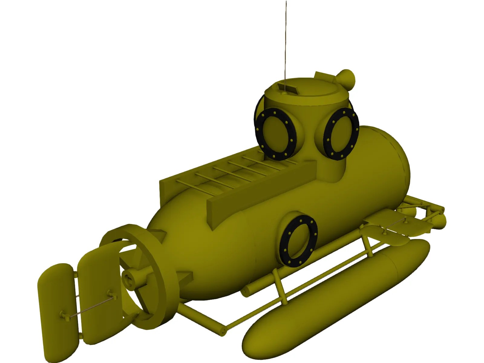 Deep Sea Mini Submarine 3D Model 3DCADBrowser