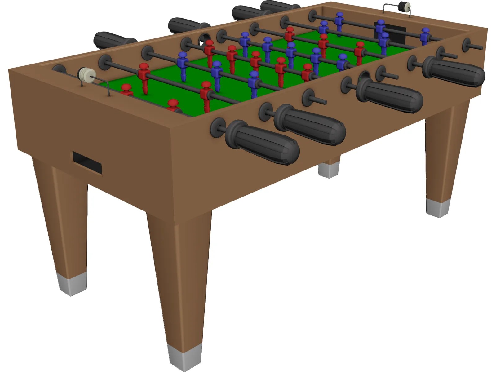 Foosball Table 3D Model 3DCADBrowser