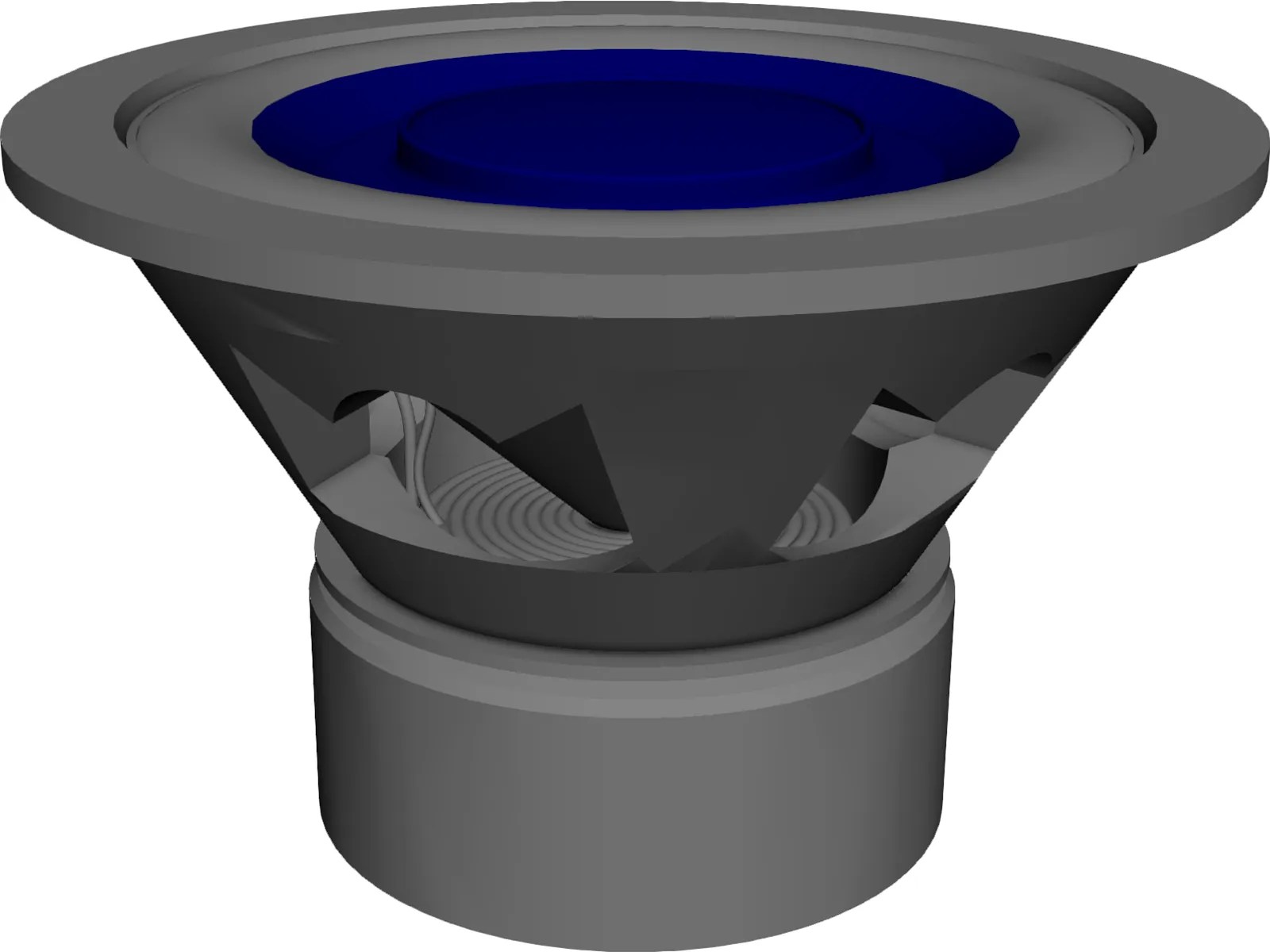 Speaker (Single Voice Coils Subwoofer) 3D Model 3DCADBrowser