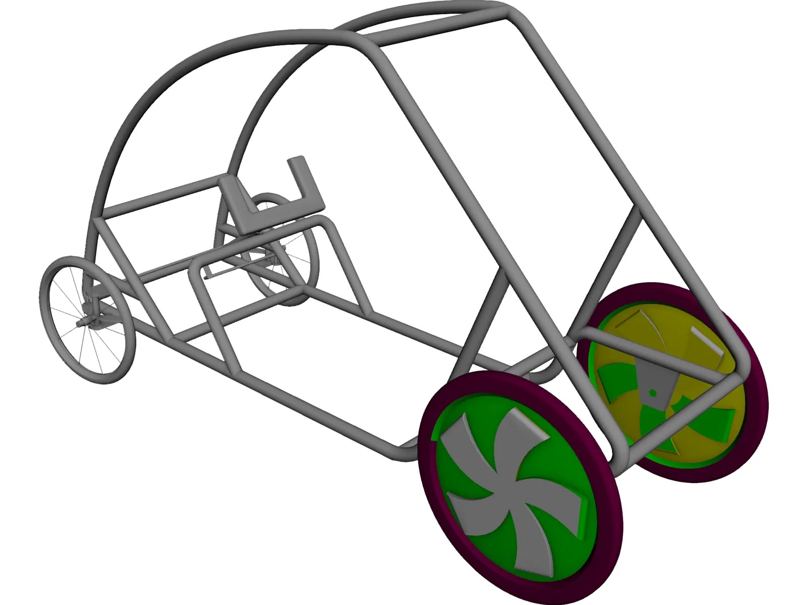 Shell Eco Marathon Car Chassis 3D CAD Model 3D CAD Browser