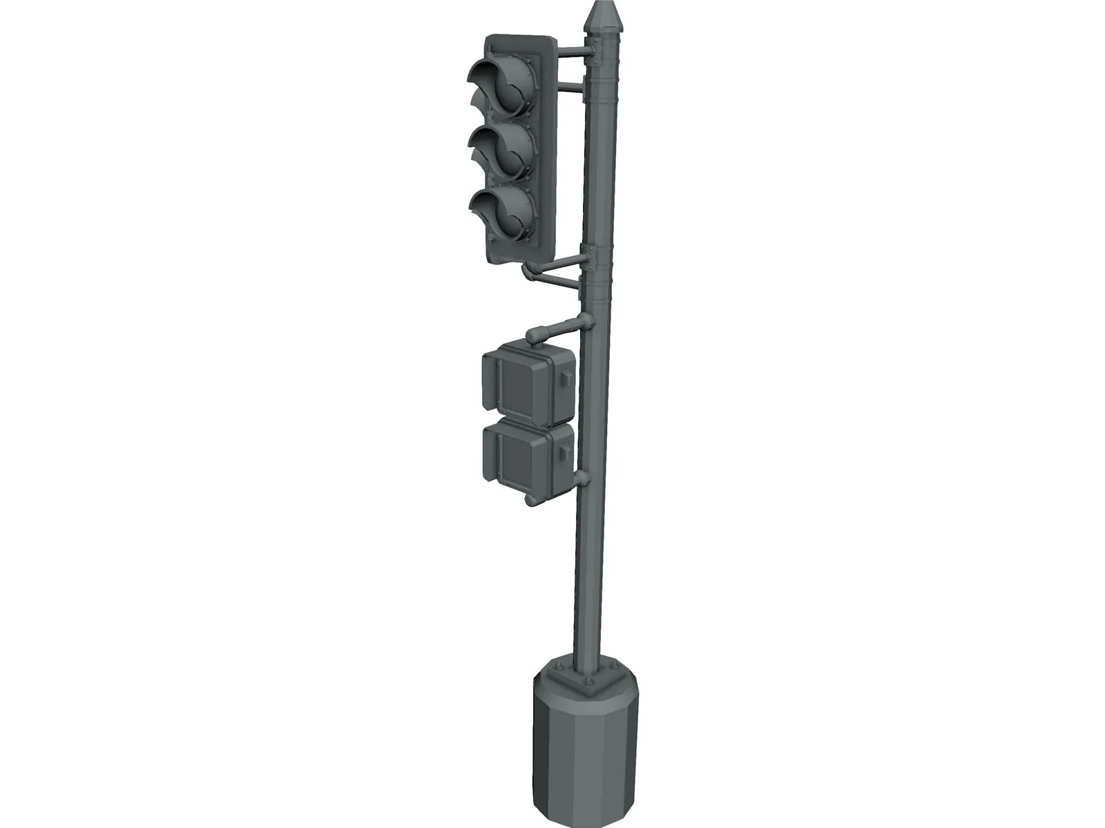 Traffic Signal Post 3D Model 3DCADBrowser