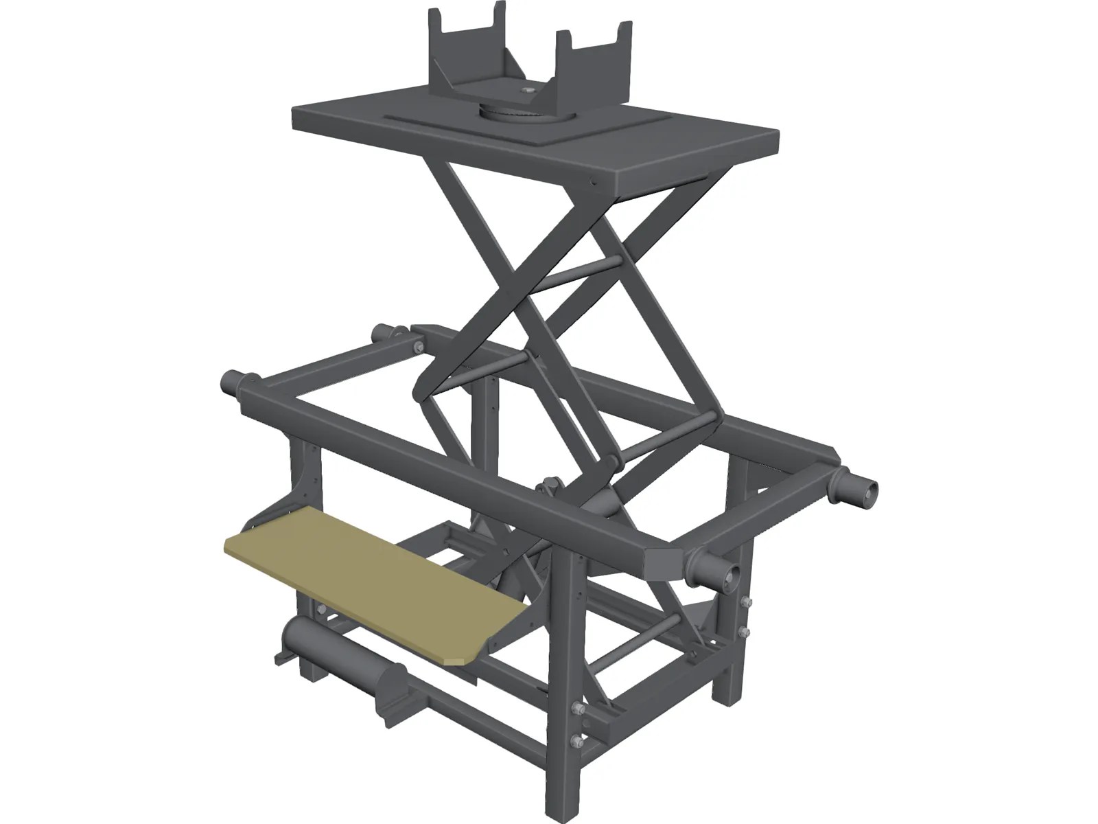 Trolley with Hidraulic Lifter CAD Model 3DCADBrowser