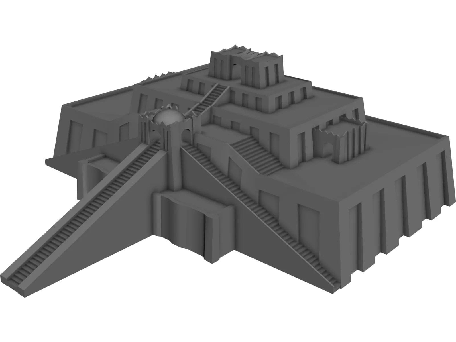 Ziggurat of Ur 3D Model 3DCADBrowser