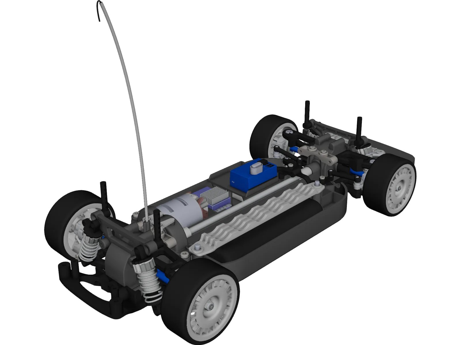 Tamiya TT01 RC Car Chassis CAD Model 3DCADBrowser