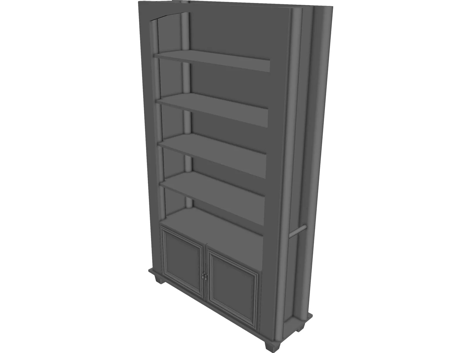Oak Book Shelf CAD Model 3D CAD Browser