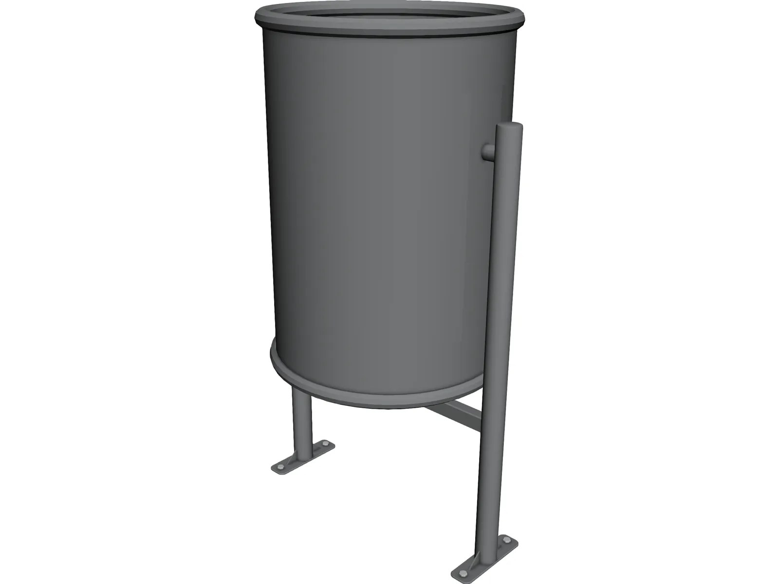 Urban Trash Bin 3D Model 3DCADBrowser