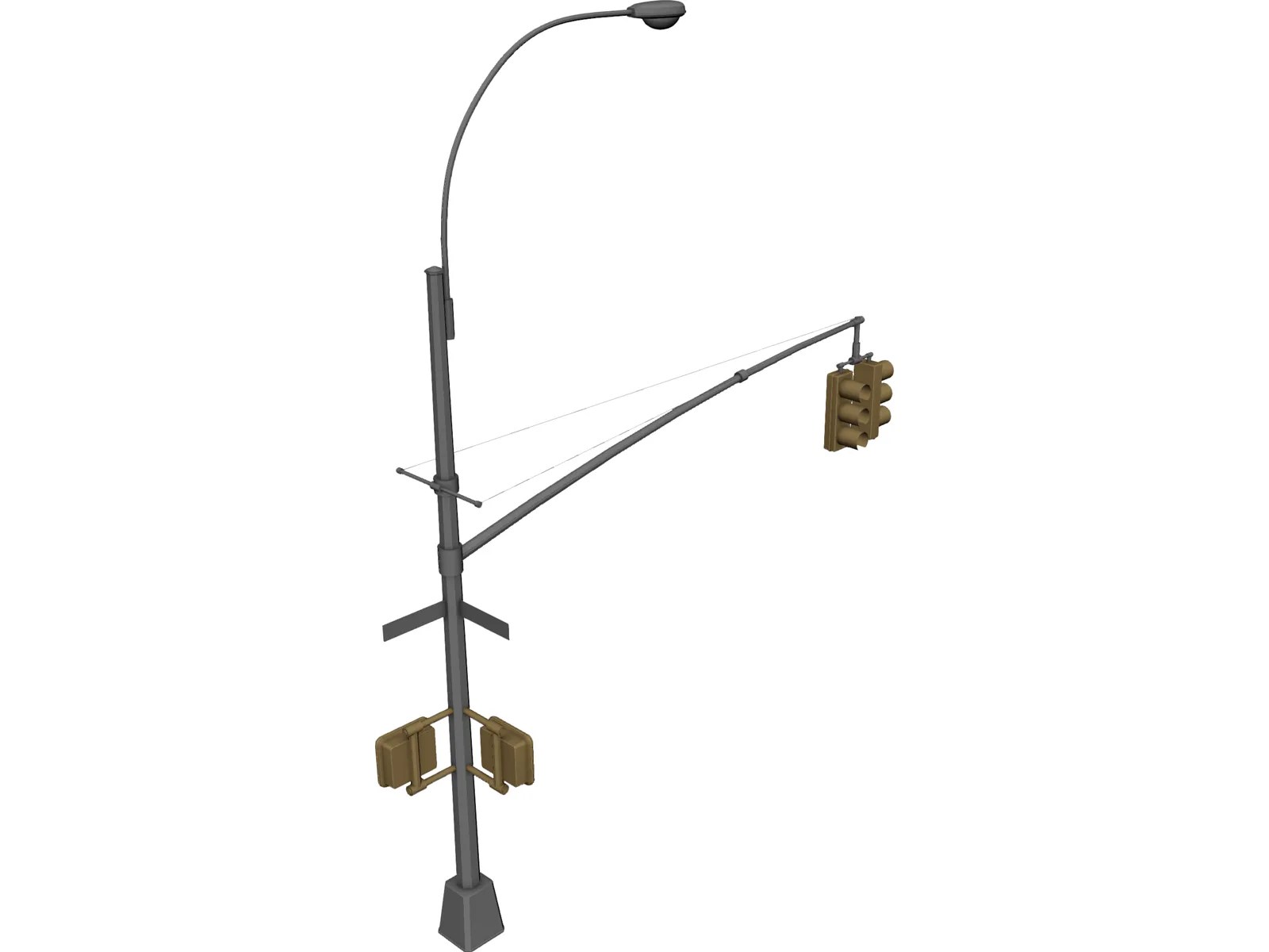 NYC Street Traffic Light 3D Model 3DCADBrowser