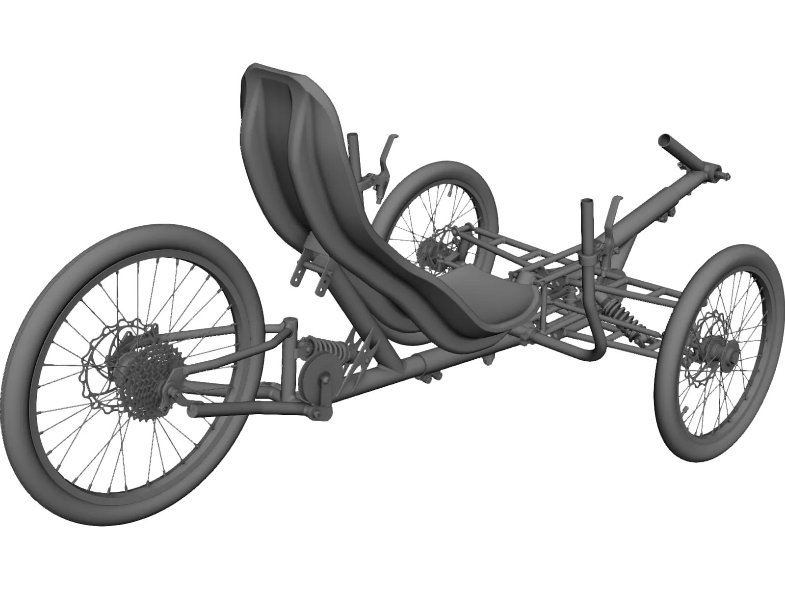 Three Wheel Trike CAD Model 3D CAD Browser