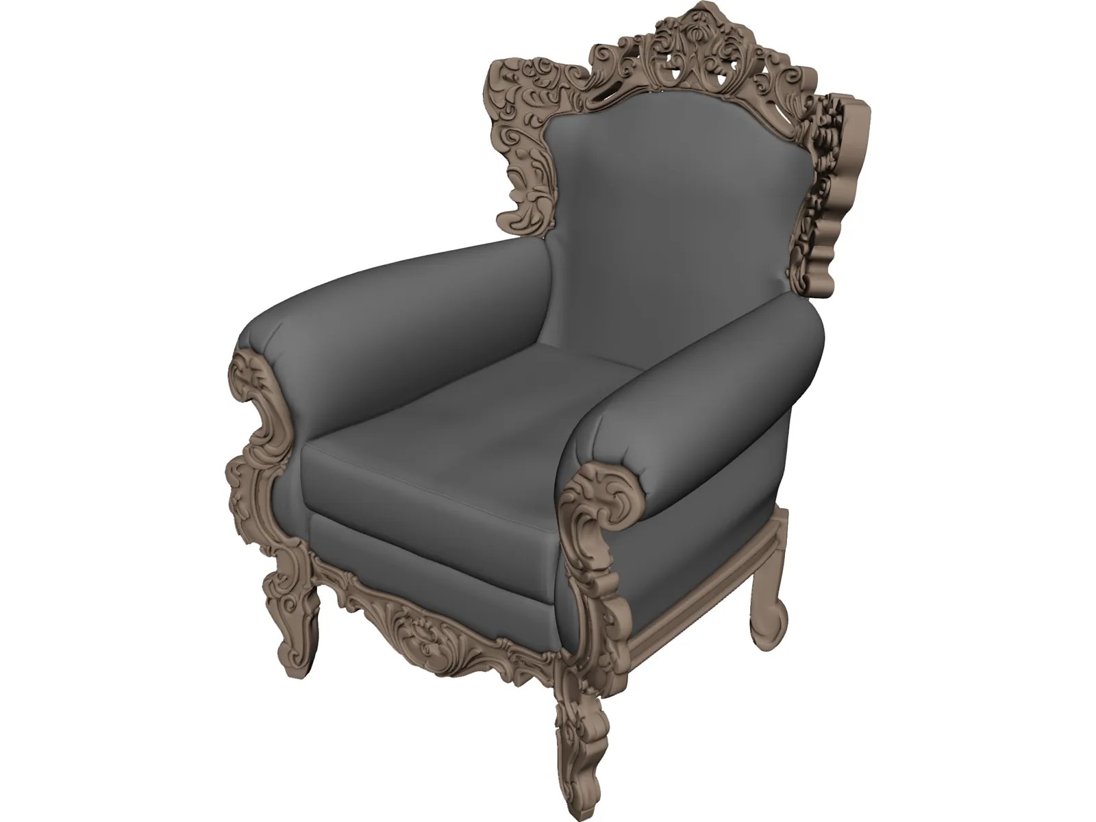Neo Classical Armchair 3D Model 3DCADBrowser