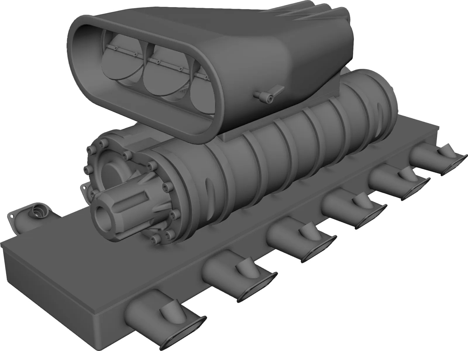 Intake Manifold with Supercharger CAD Model 3DCADBrowser
