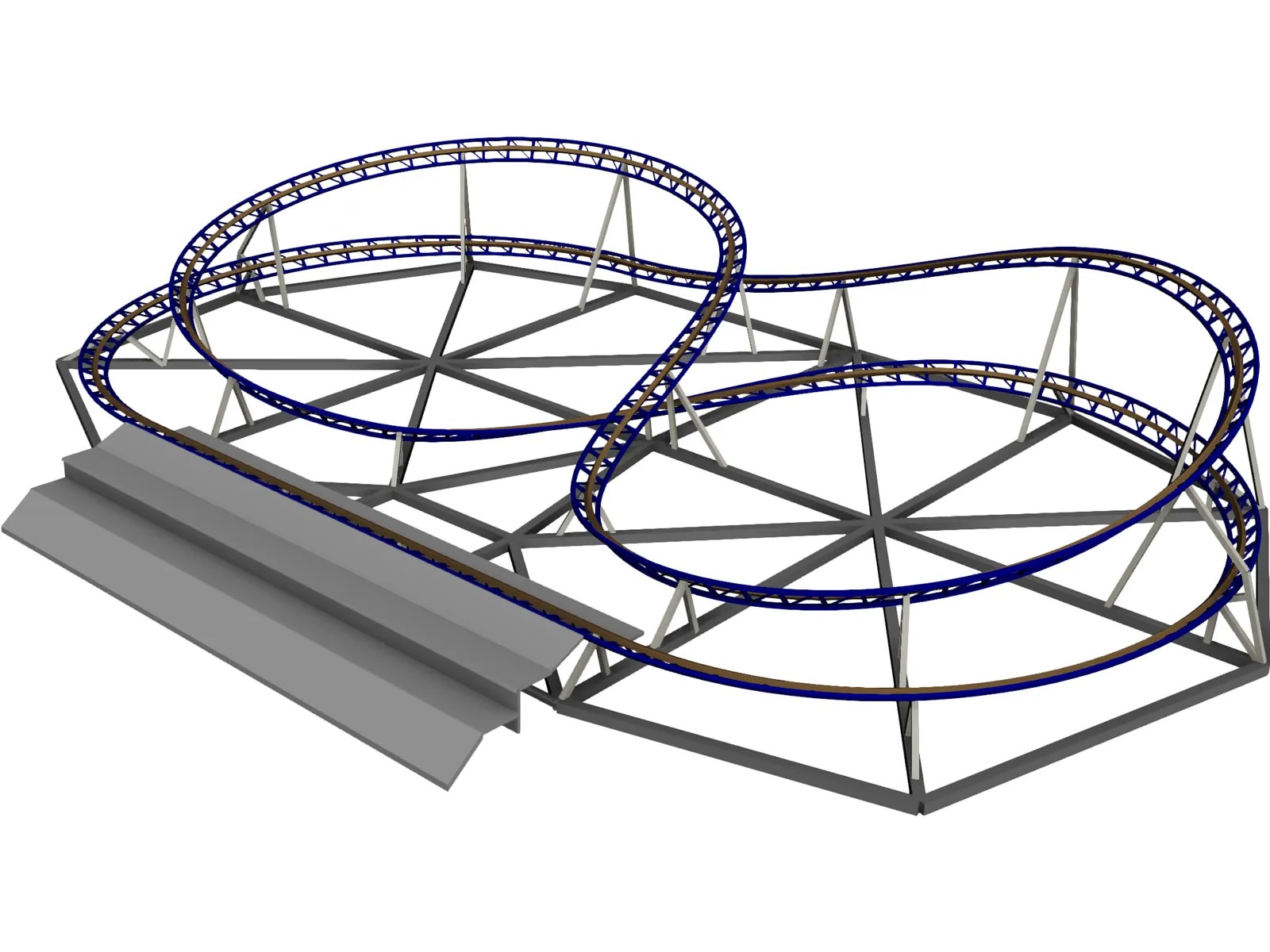 Roller Coaster 3D Model 3D CAD Browser