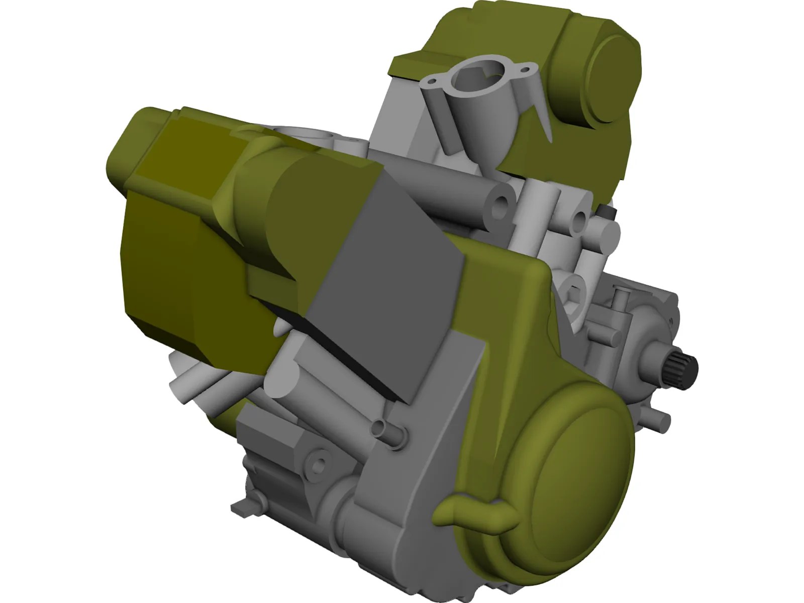 Aprilia RXV 550 VTwin Engine 3D CAD Model 3D CAD Browser
