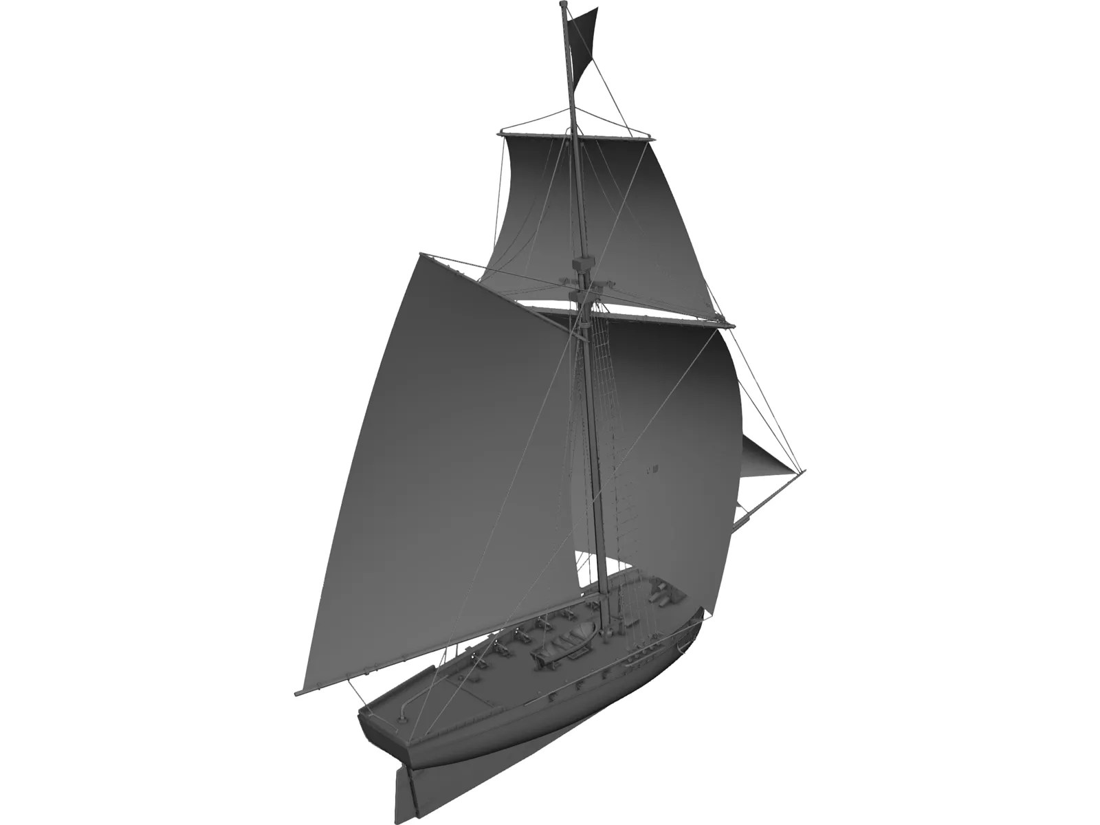Anne and Mary Sailing Ship 3D Model 3DCADBrowser