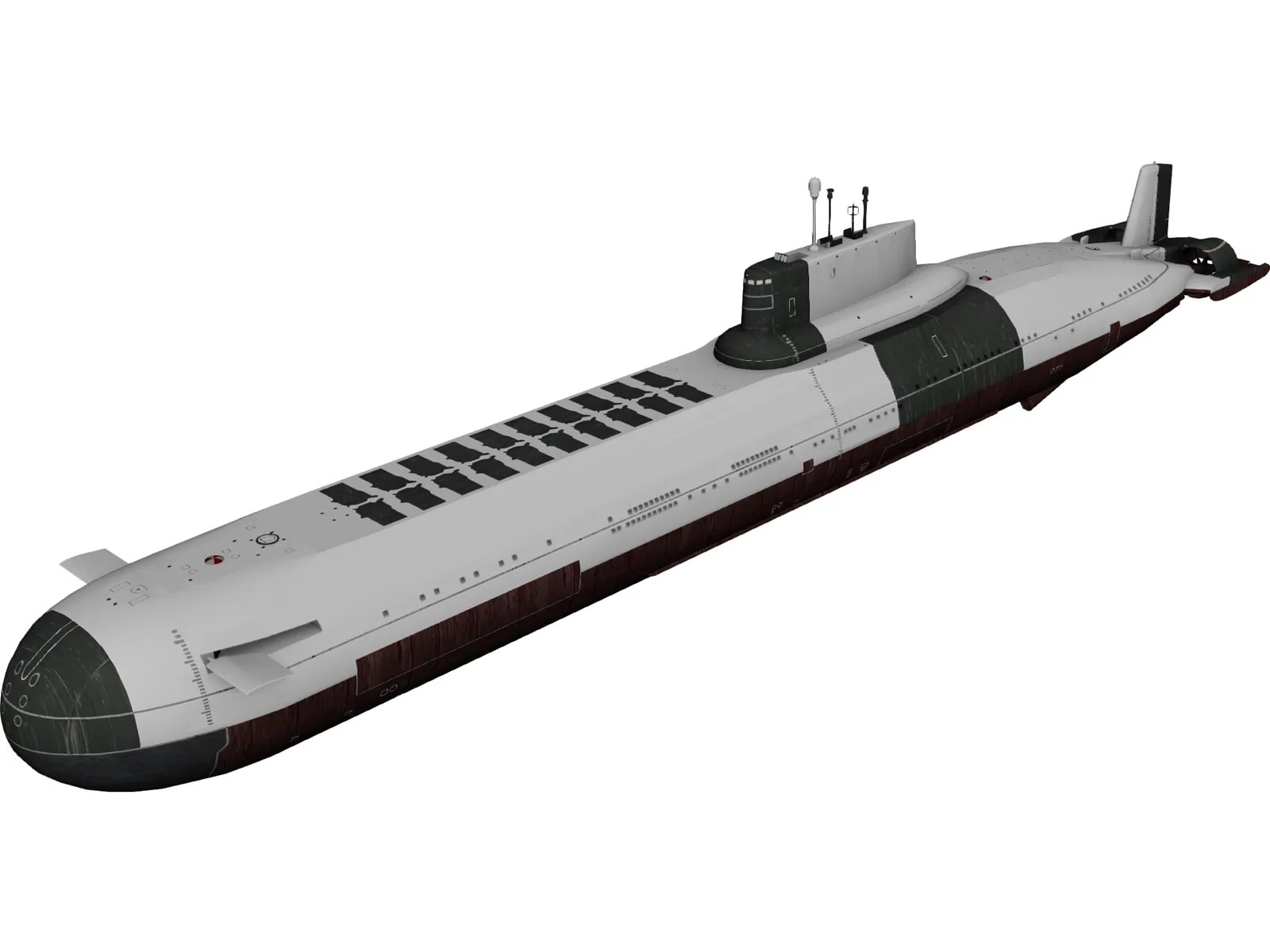 Typhoonclass Submarine 3D Model 3DCADBrowser