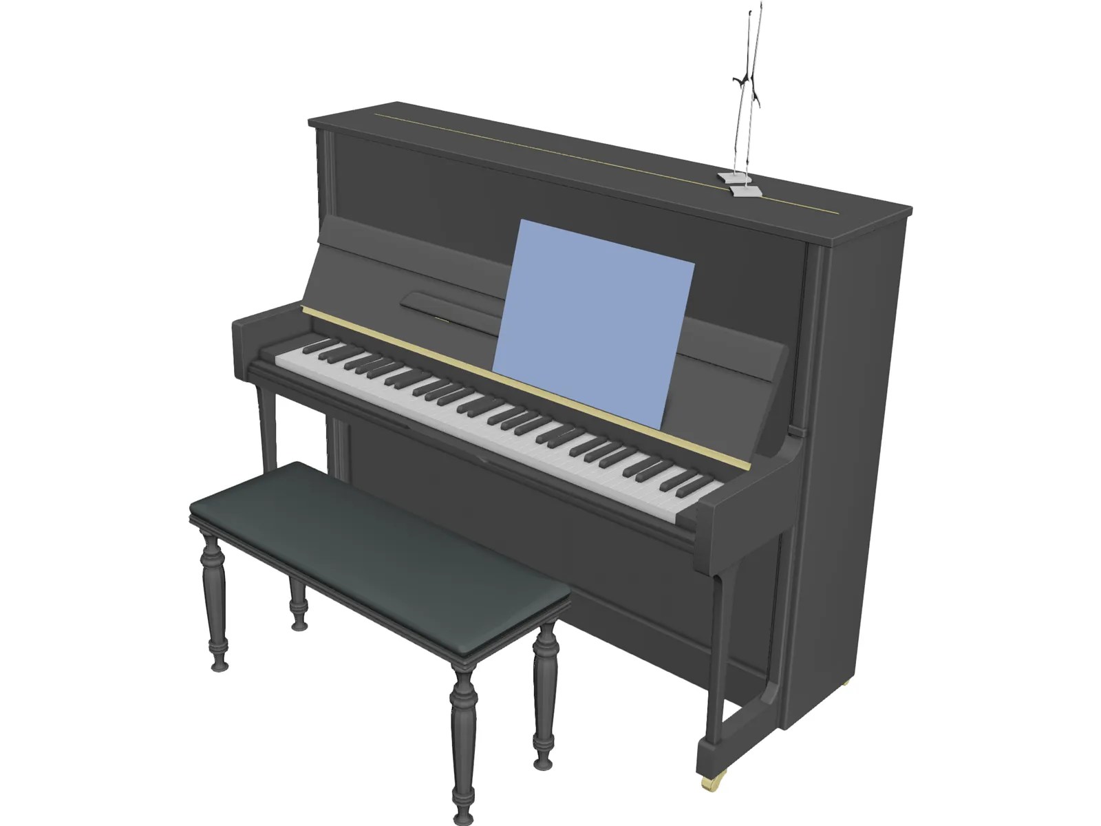 Piano 3D Model 3DCADBrowser, piano 3d