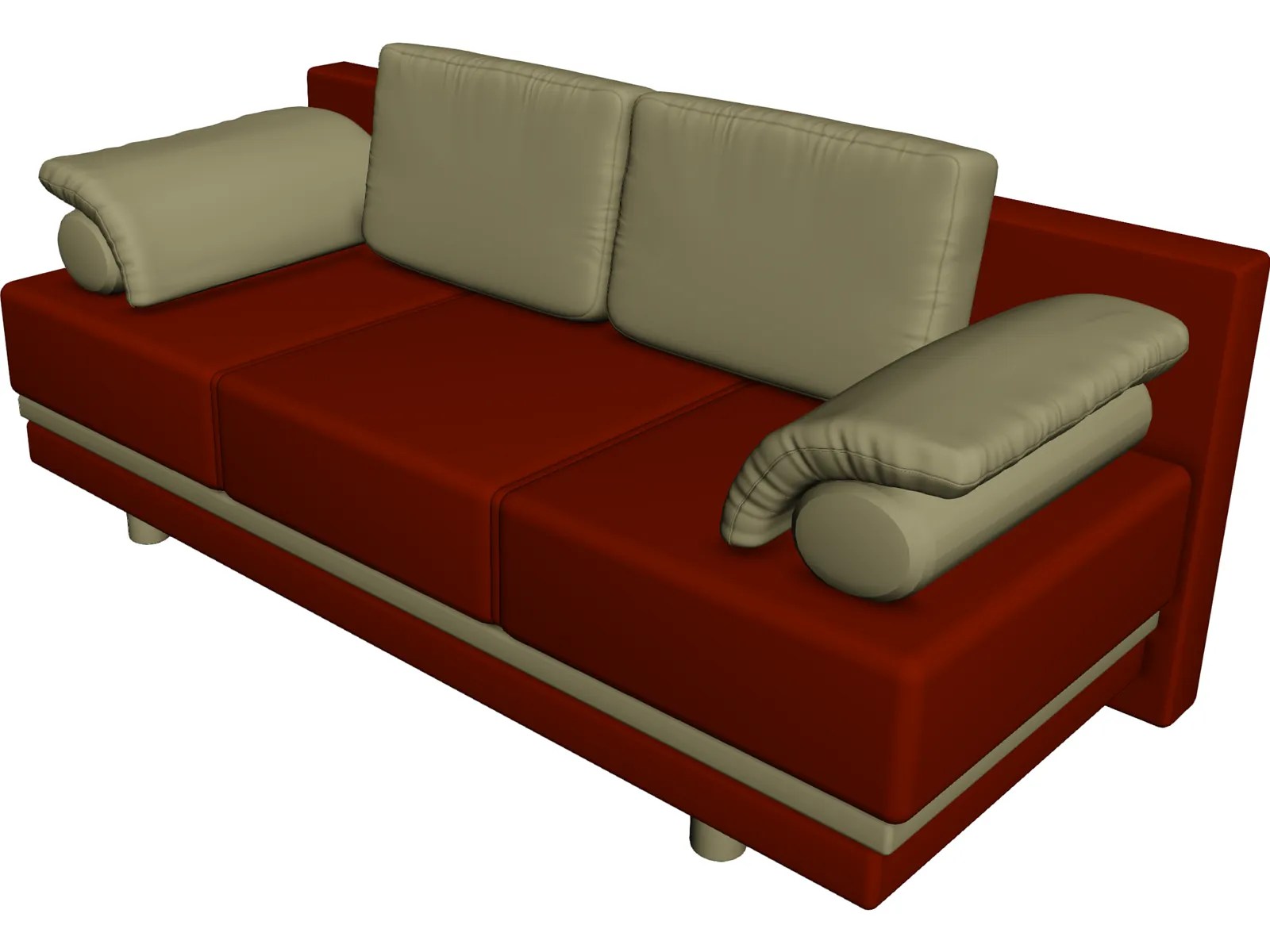 Double Sofa 3D Model 3D CAD Browser