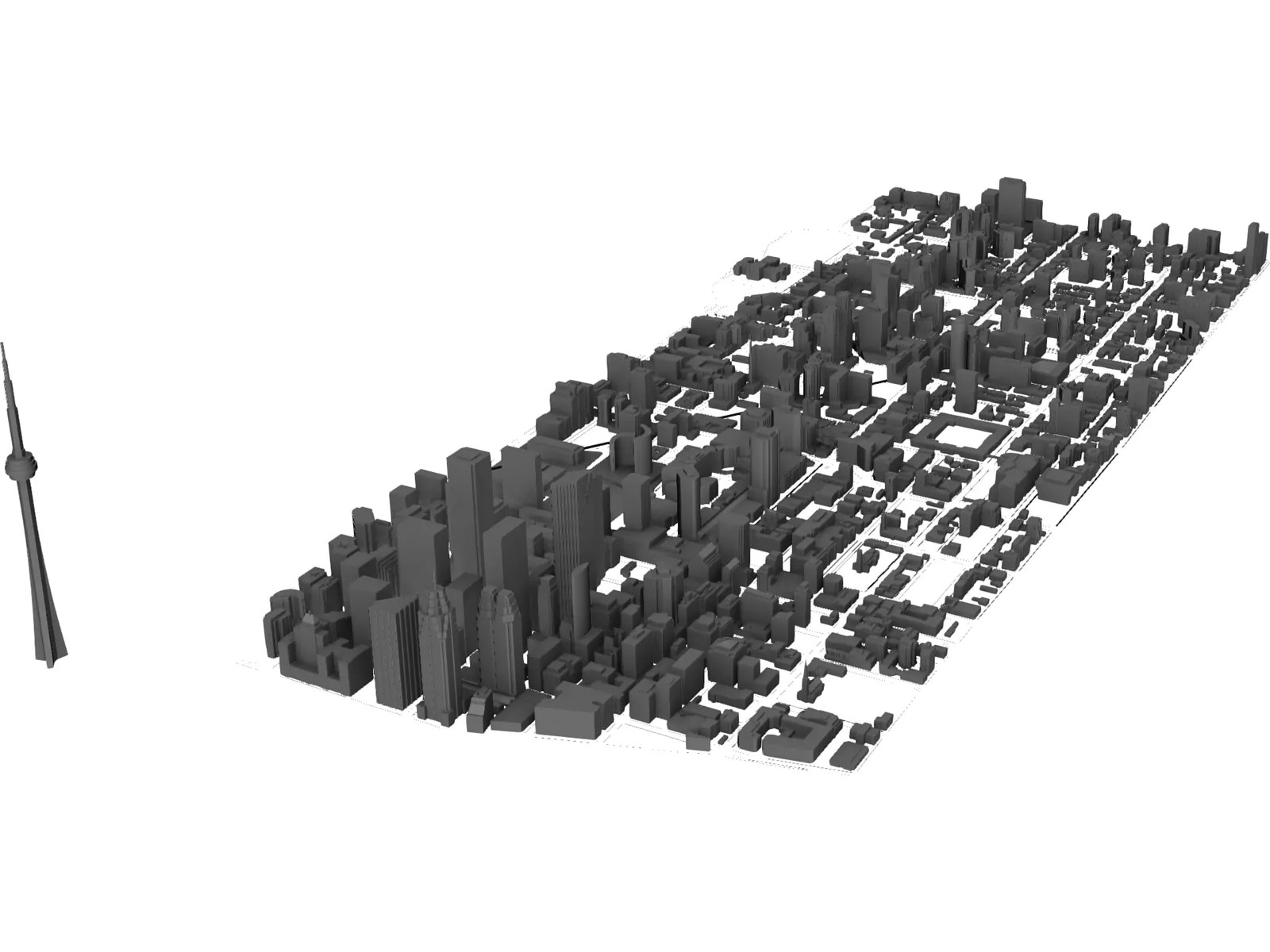 Toronto City Block 3D Model 3D CAD Browser