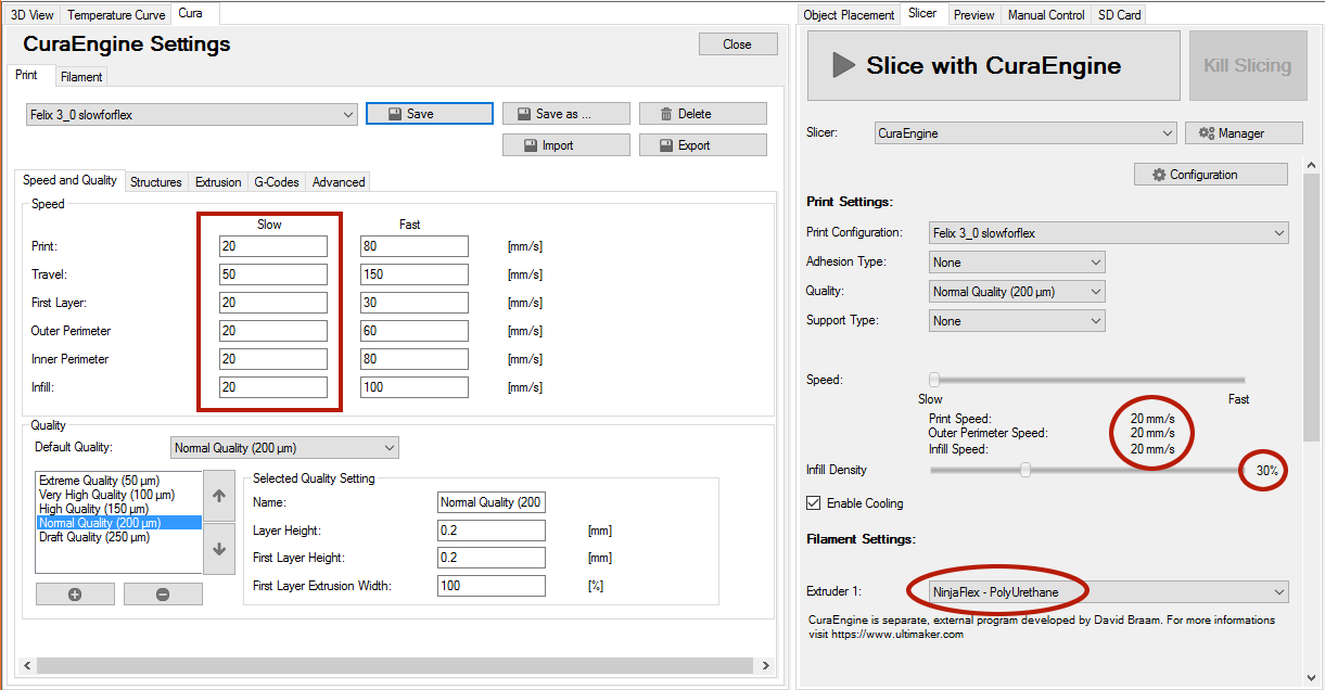 ninjaflex problem settings Materials Talk Manufacturing Hubs