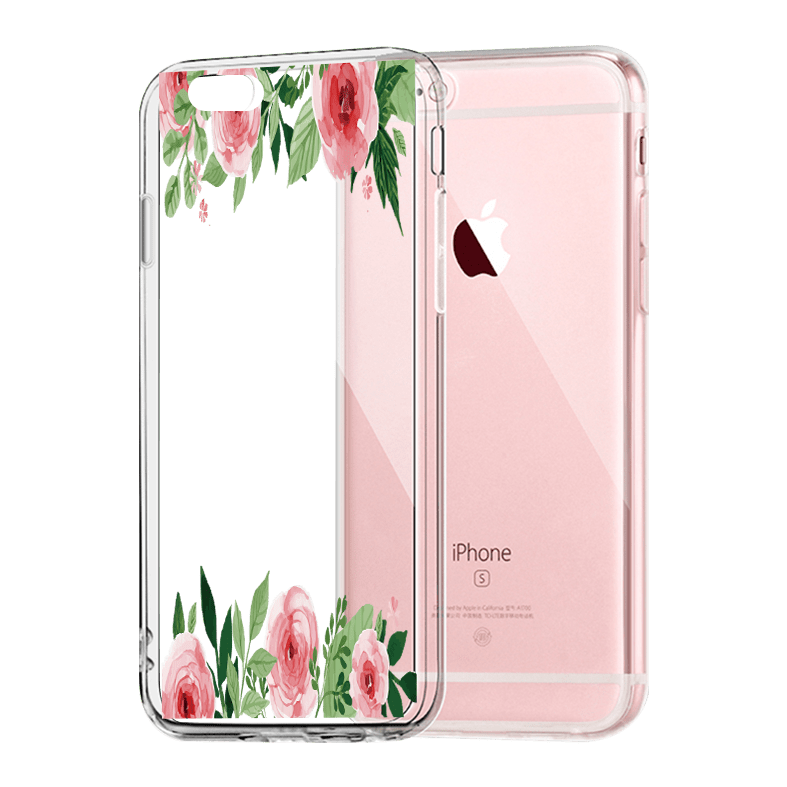 Flower Design 3D Emboss UV Print Custom TPU Cover for iPhone 6 6s plus