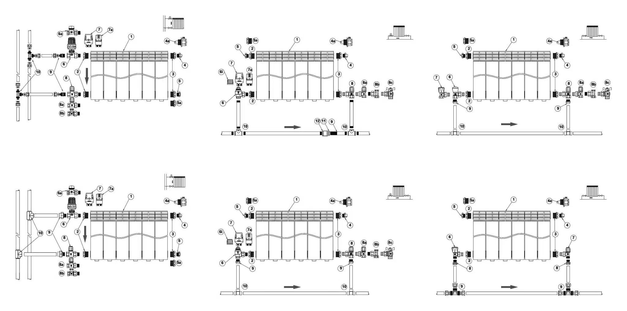 Connecting Radiators Cad Blocks 084