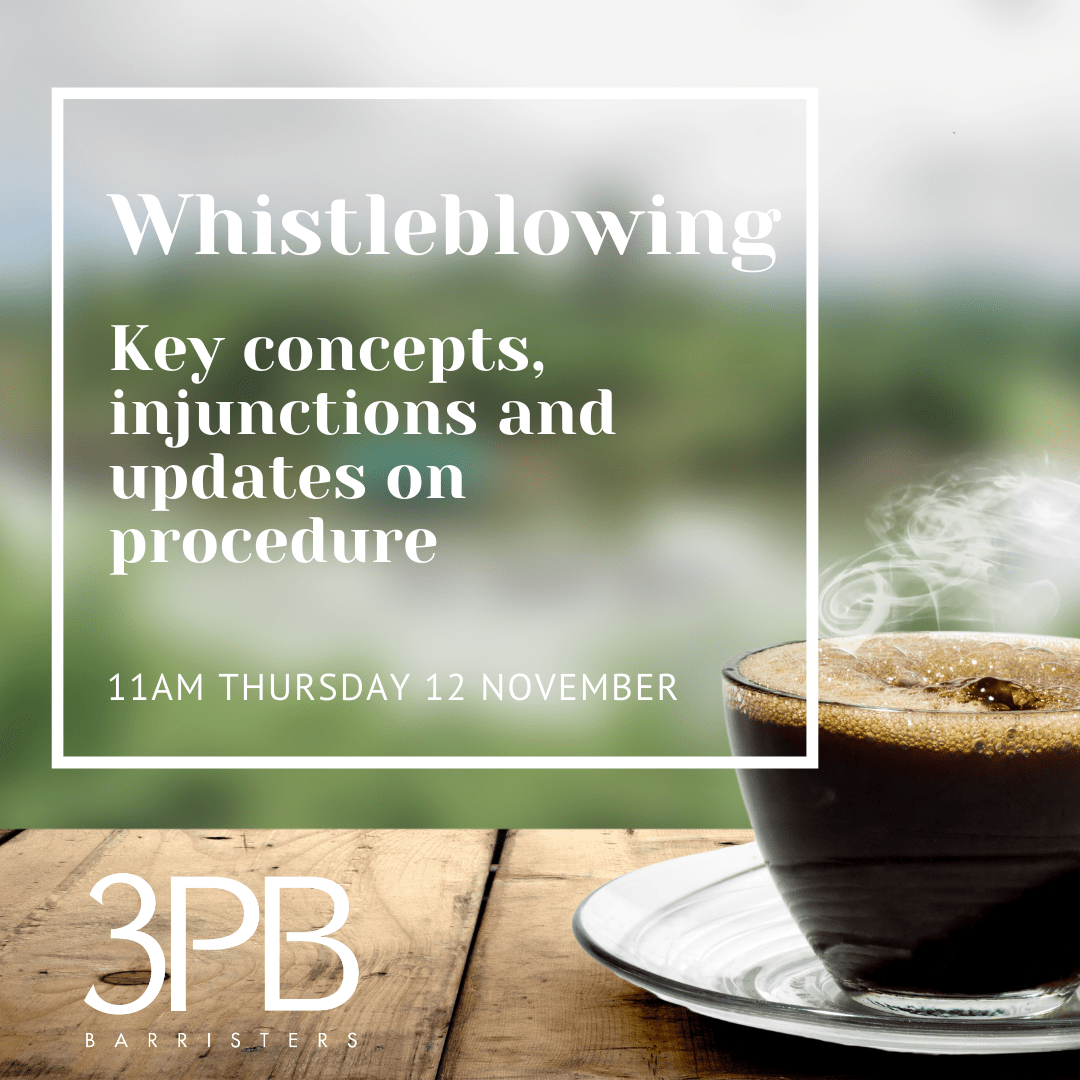 Employment Law Webinar 12th November 3PB Barristers