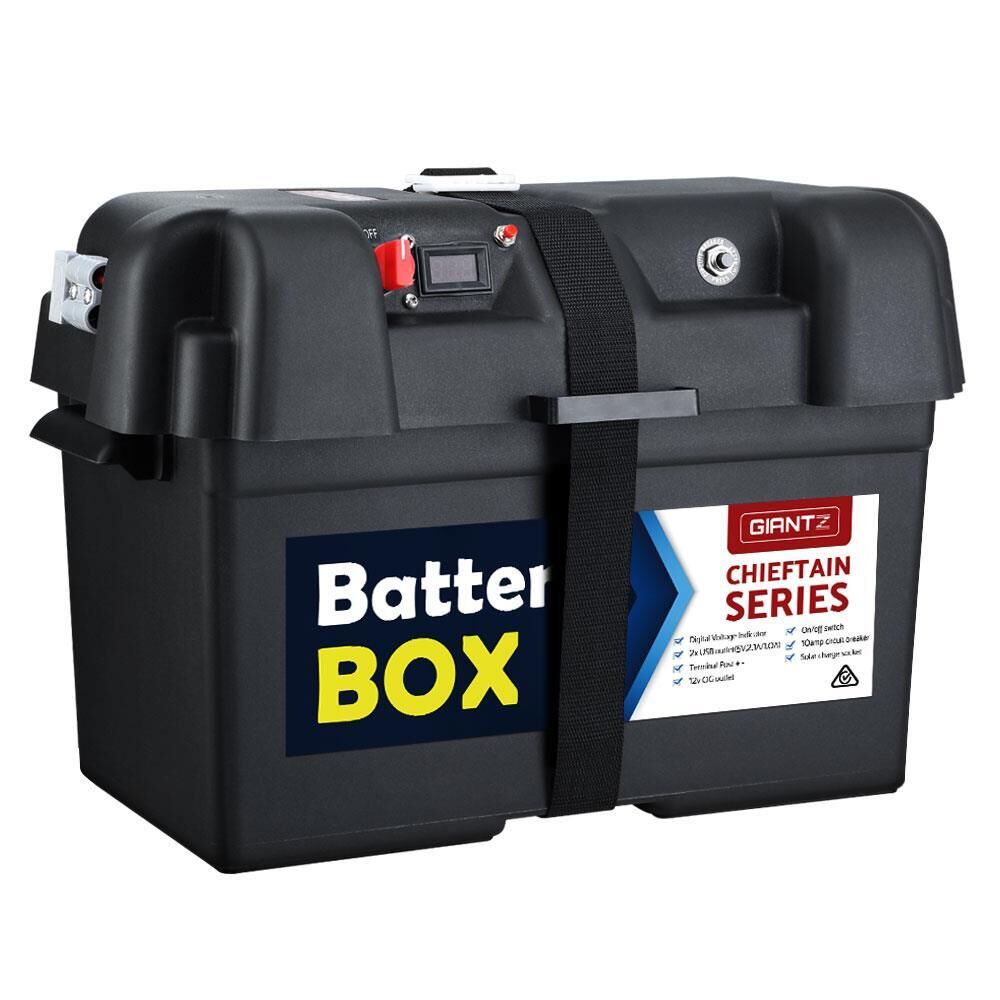 Giantz Battery Box 12V Camping Portable Deep Cycle AGM Universal Extra