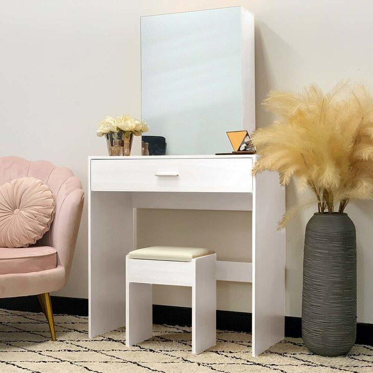 Victoria Dressing Table w/ Sliding Mirror Bedroom Dresser Make Up Desk
