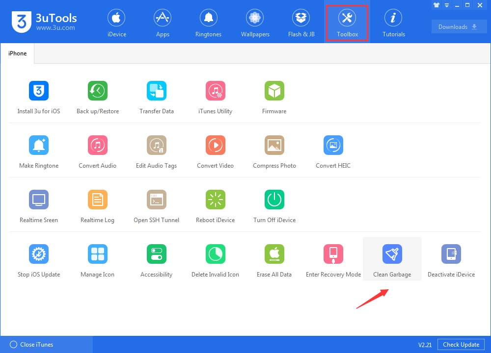 How to Clean iPhone Garbage Using 3uTools?