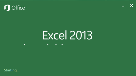 excel2013starting