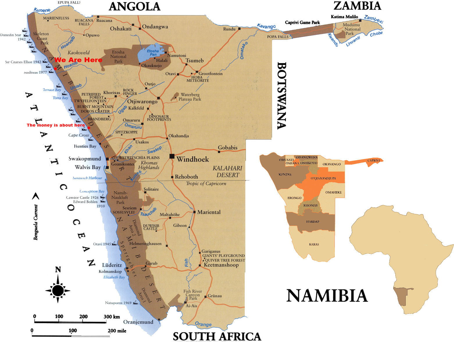 Skeleton Coast Namibia Map The Road To The Skeleton Coast