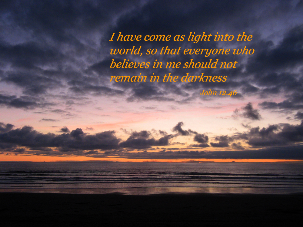 Catholic Faith Education Daily Bible Poster John 12.46