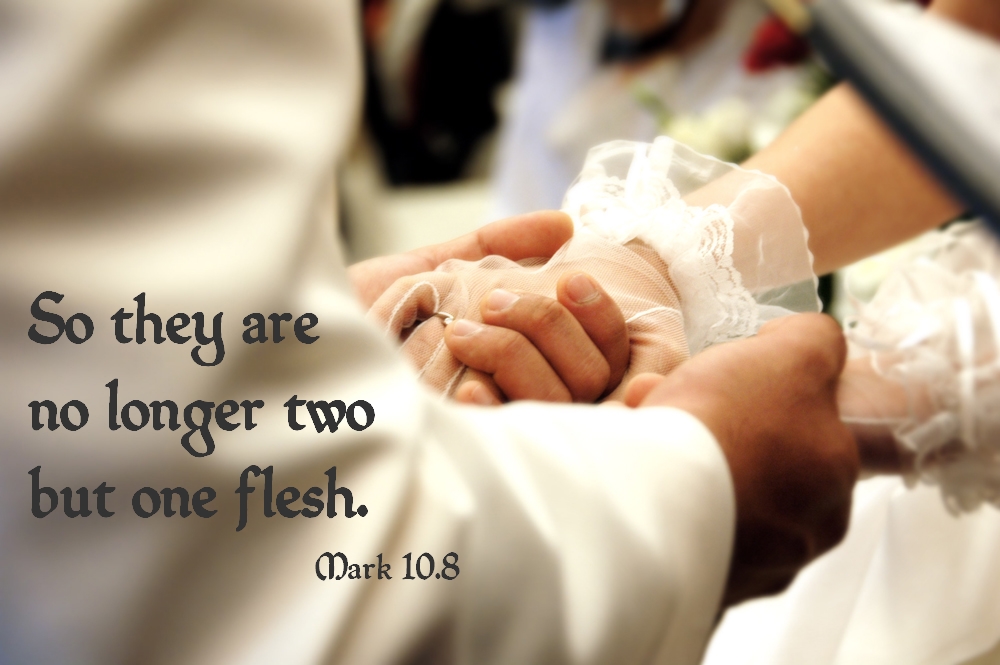 Mark 10.8 Poster So they are no longer two, but one flesh.