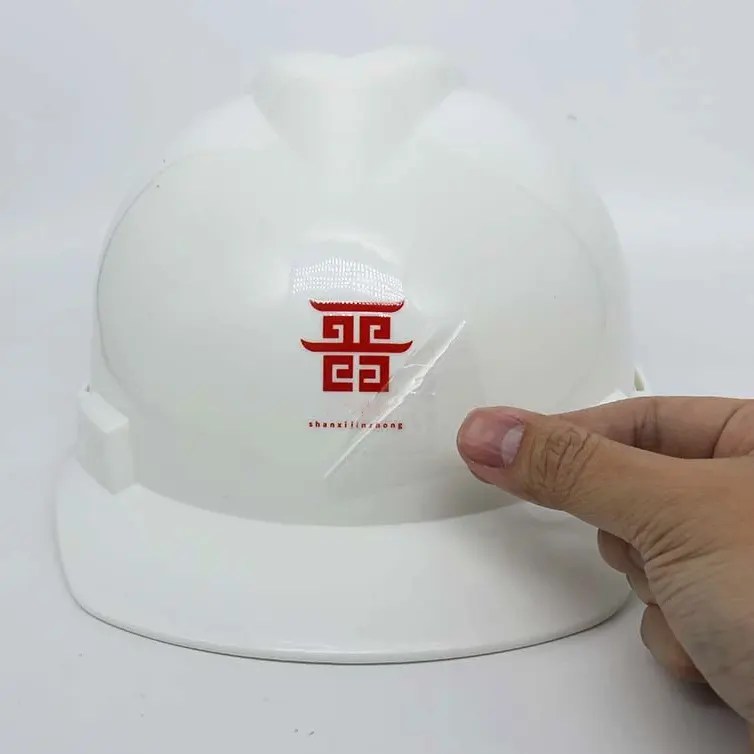 Custom Hard Hat Stickers Full Color UV Clear Labels for Hard Hat Logo
