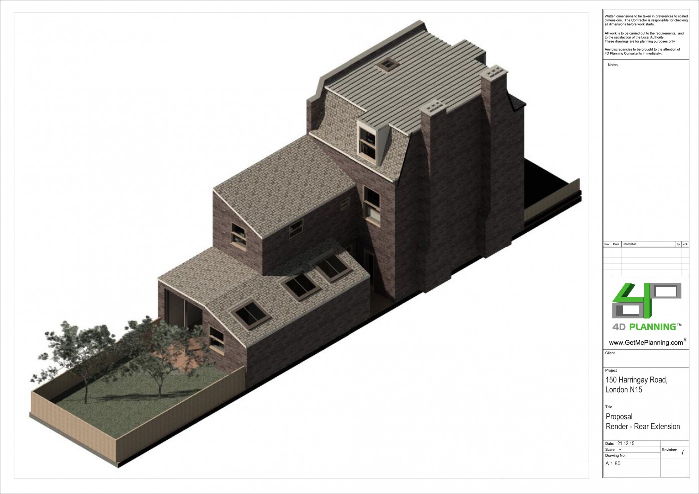 Conversion of dwellinghouse into two flats, single story inf