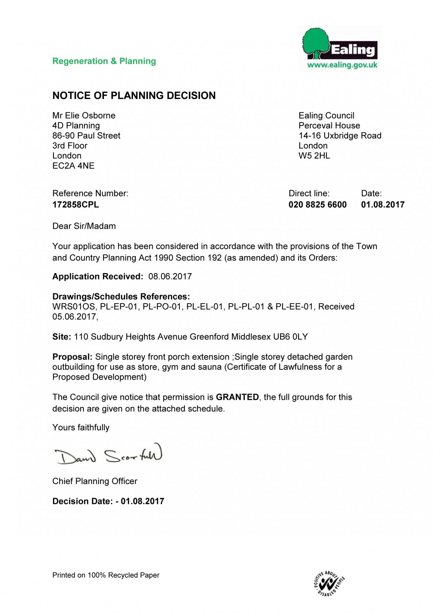 Double storey, single storey side & rear extensions, roof extension in