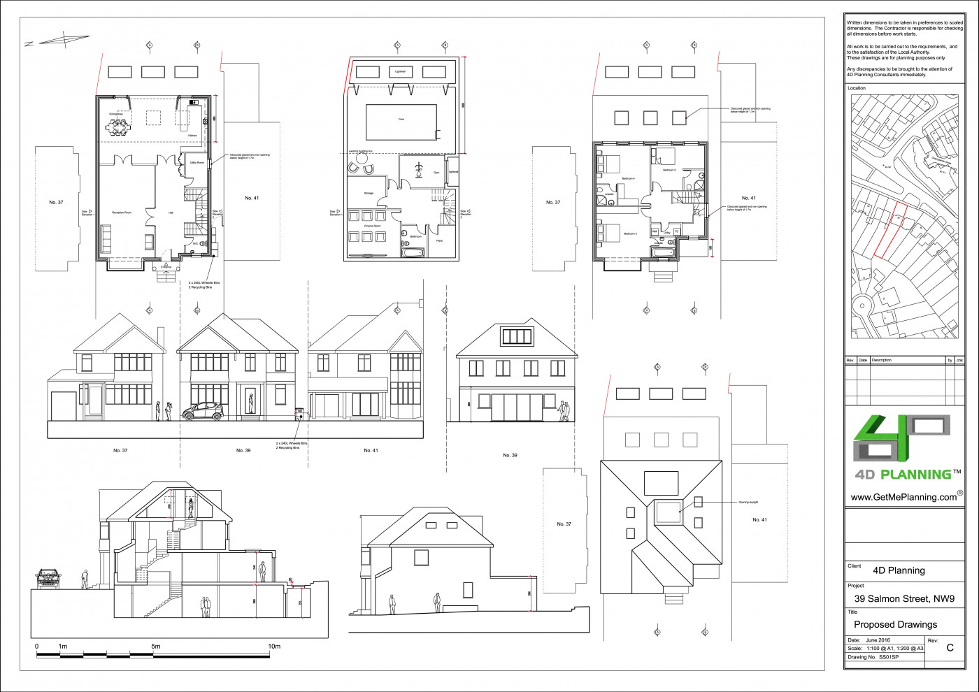 Demolition, erection of new house with basement Brent