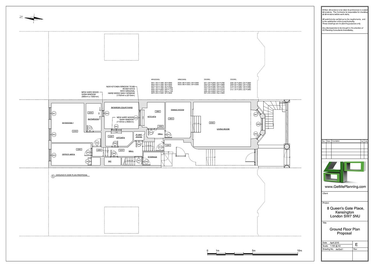 Listed building internal layout replacement windows RBKC
