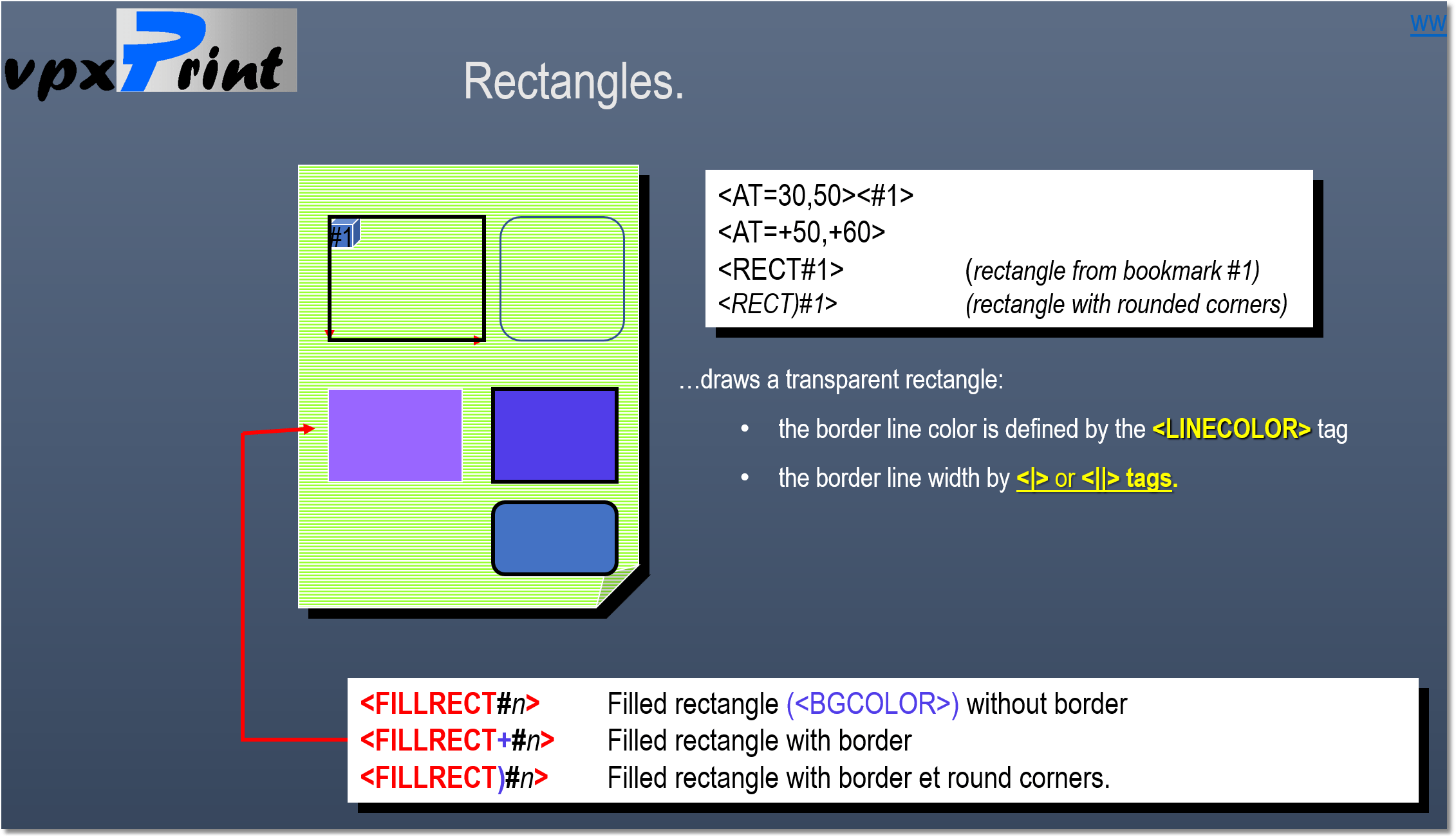 Common vpxPrint tags > Shapes >