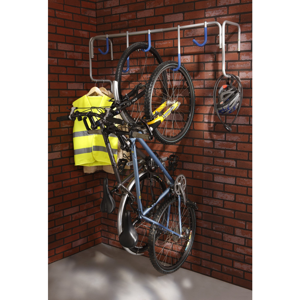 Accroche vélo mural à crochets 5 vélos