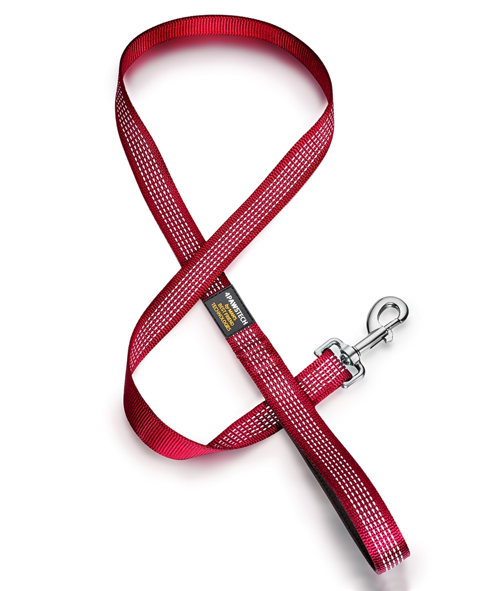 Ruby Red StarLight Reflective Dog Leash 4 Paws Tech