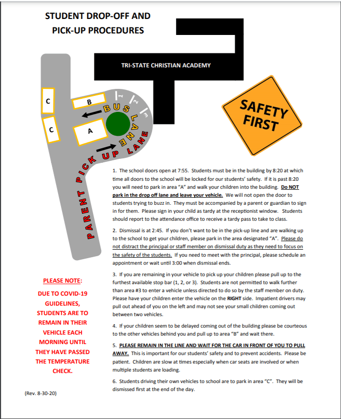 DropOff & PickUp TriState Christian Academy