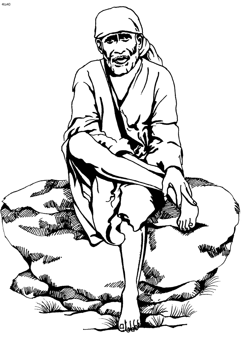 Sai Baba Coloring Pages Kids Portal For Parents
