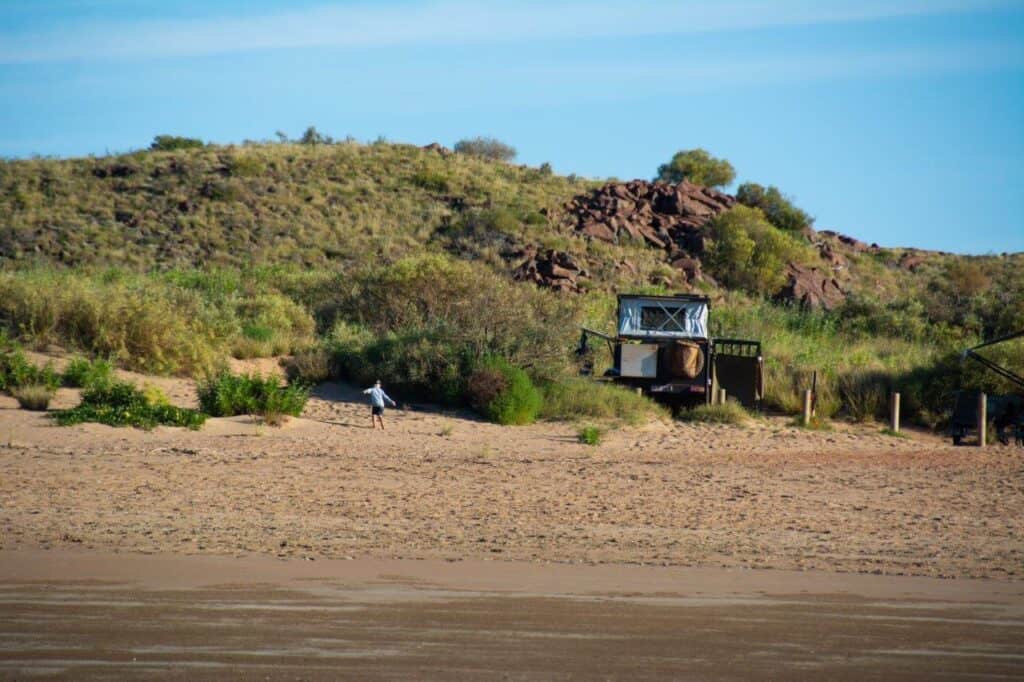 Cossack; brilliant beach front camping near Point Samson