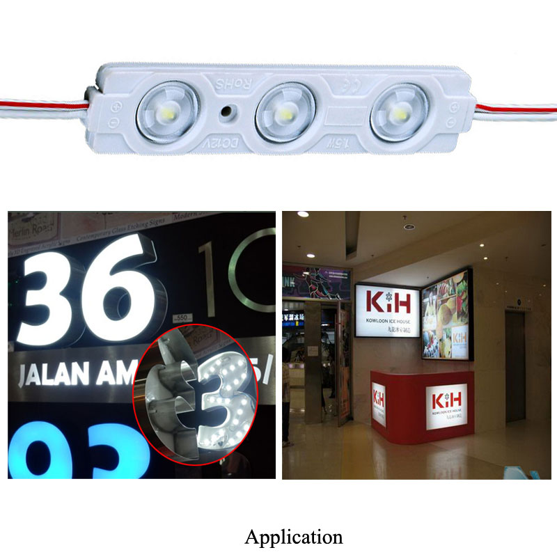 SMD 2835 led module 3 pcs, Waterproof 3 leds SMD LED module injection.