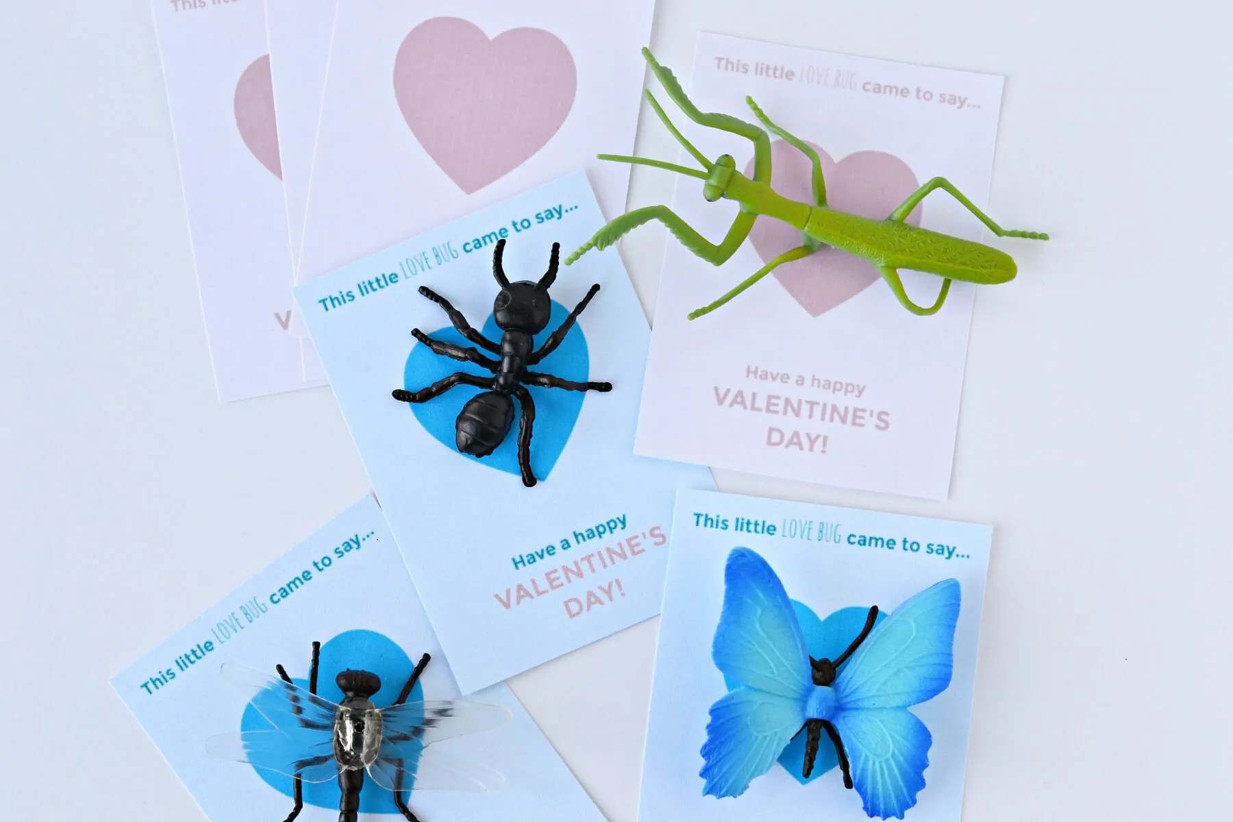 Pom-Pom Love Bug Valentines -- Craft Tutorial and Free Printable