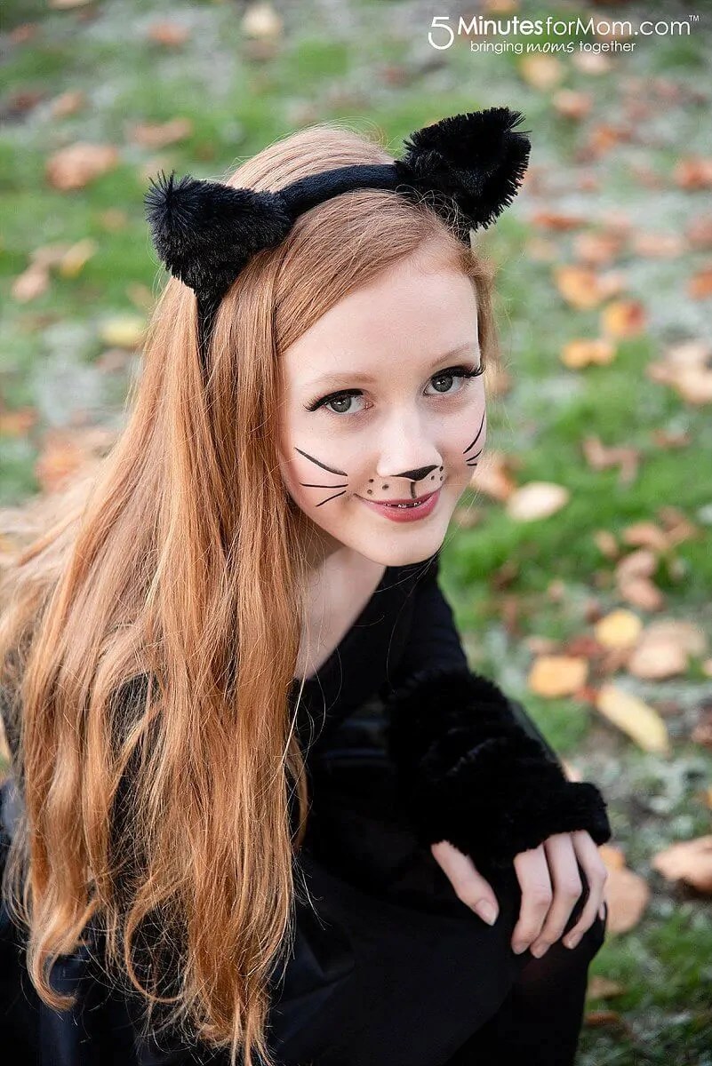Easy Cat Costume How To Make A Black Cat Costume 5 Minutes