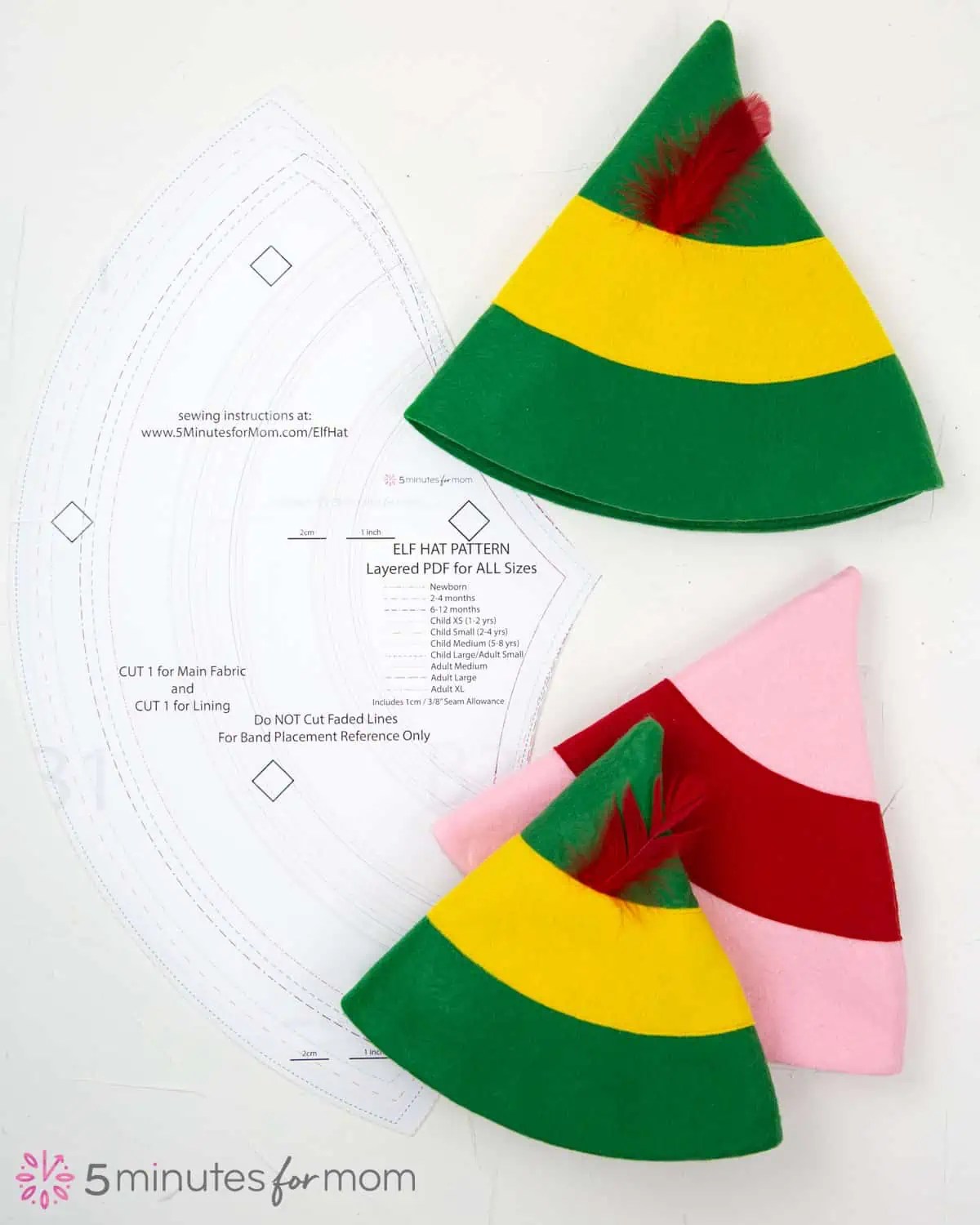 Buddy the Elf Hat Pattern - How to Make an Elf Hat out of Felt - 5