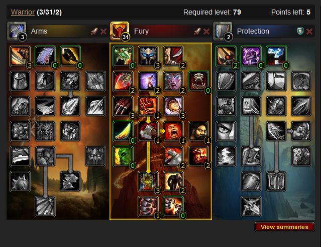 Die Kriegerskillungen mit Patch 4.1